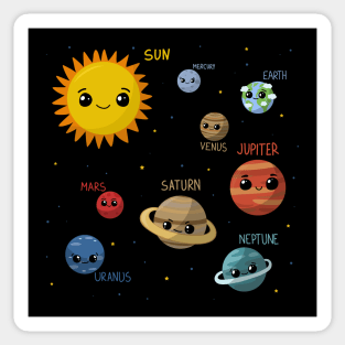 Kawaii Solar System Sticker